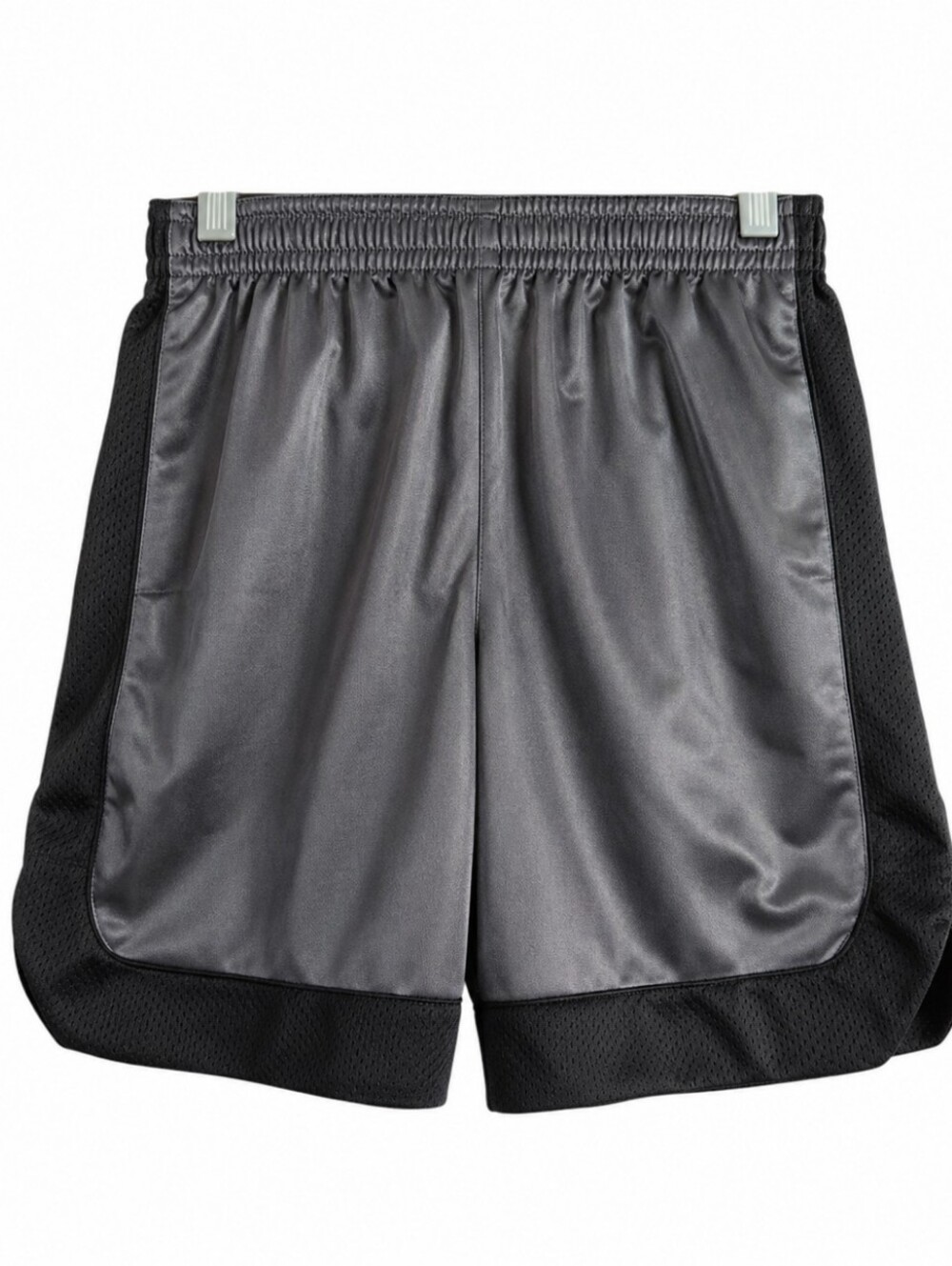 AND1 Men's Gray & Black Athletic Basketball Shorts Size Medium Mesh Performance